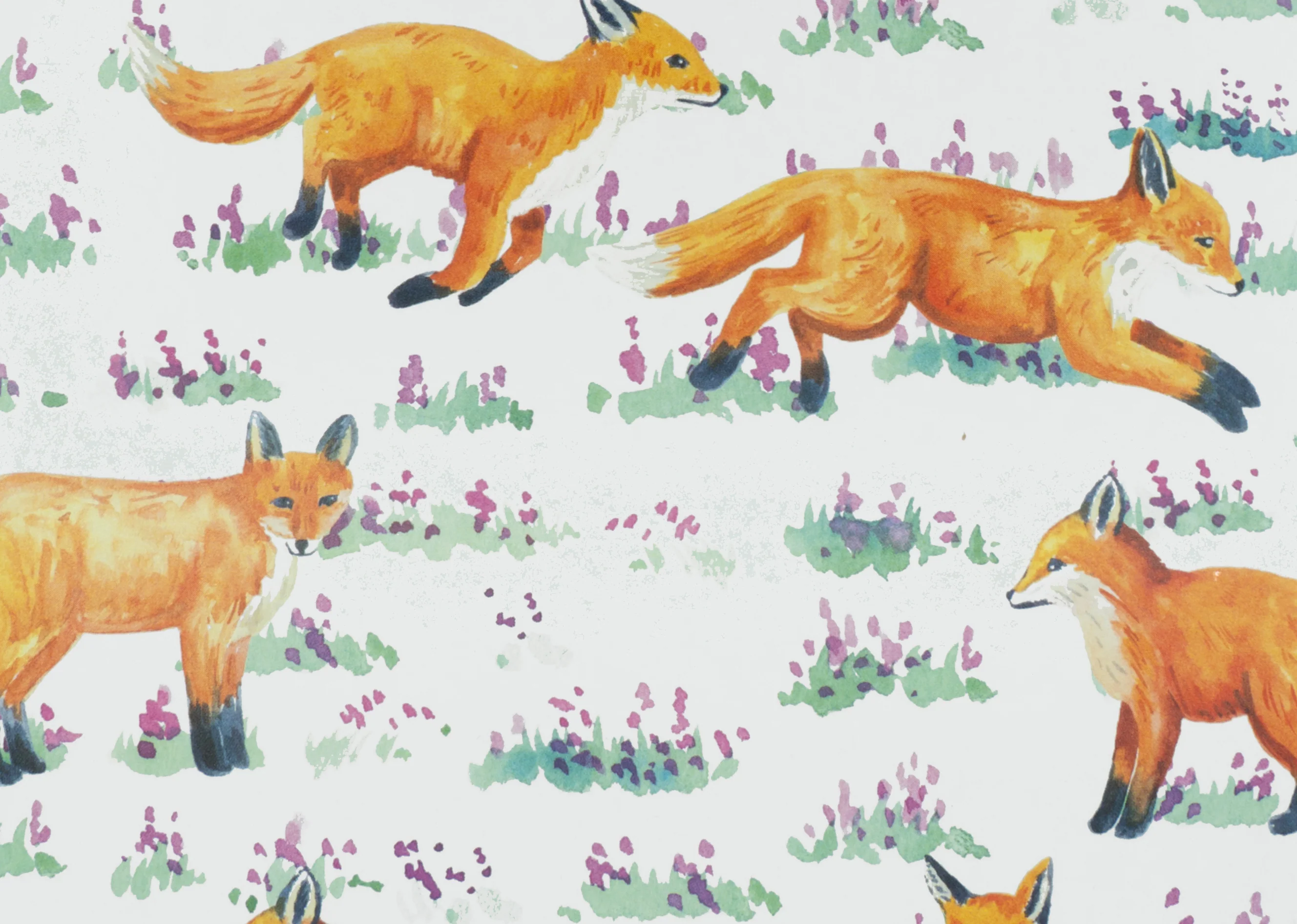 Foxes in Heather Composition Book (Wide Ruled Pages) - Image 2
